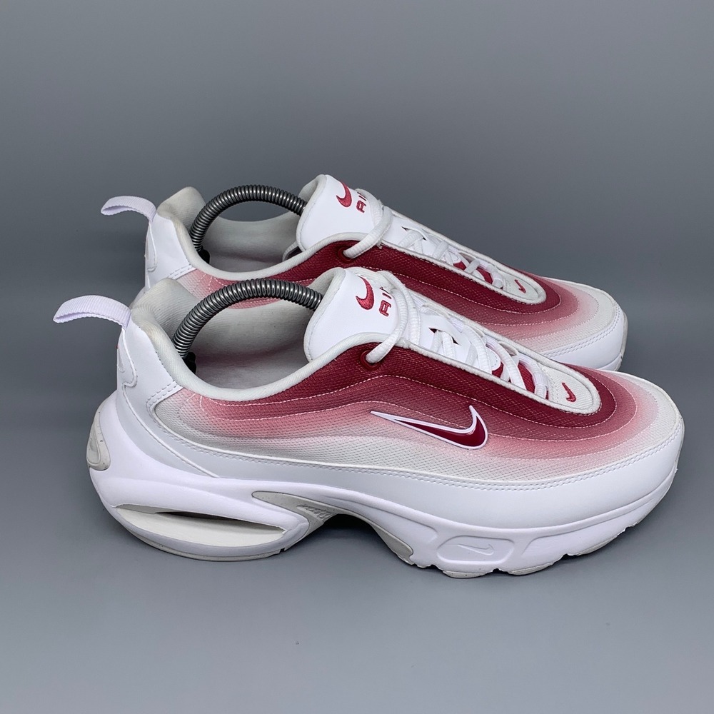 Nike Air Max Portal White Burgundy Running‎ Shoes HF3053-109 Women's Sz 11